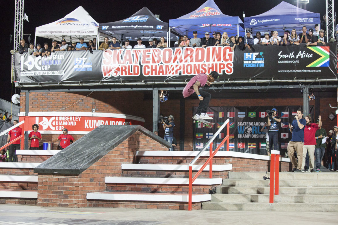 Nyjah Huston Edges Out Luan Oliveira to Win Skateboarding World Championships at Kimberley Diamond Cup